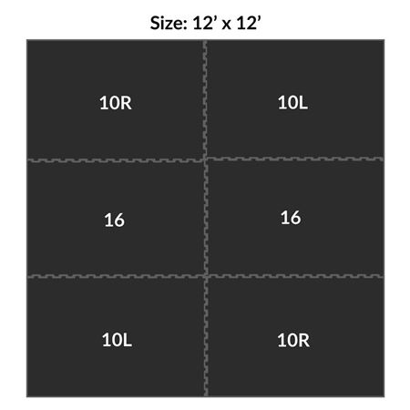 Select Grade Honeycomb Top Interlocking Stall Mat Kits RSMHVV4-12x12KIT ...