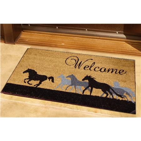 Welcome Horses Running Entrance Mat