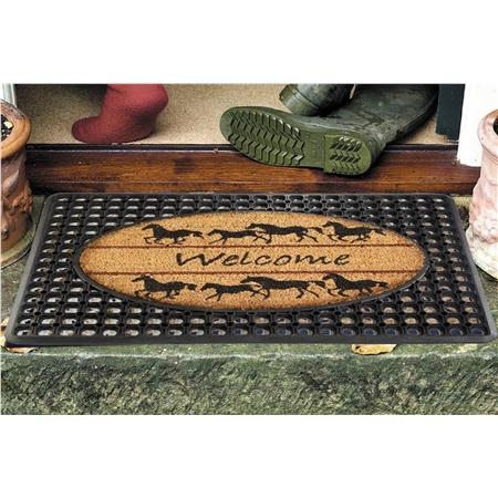 Welcome Horses Beveled Ring Entrance Mat