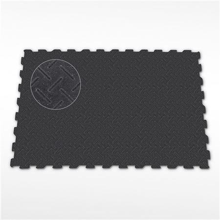 Flexgard® Checkerplate Top 4’x 6’ 4-Sided Interlocking Stall Mat