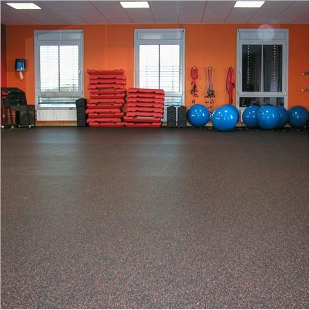 Rolled Rubber Gym Flooring - Red