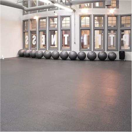 Rolled Rubber Gym Flooring - Black
